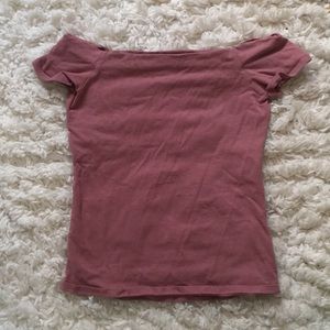 Mauve off shoulder top